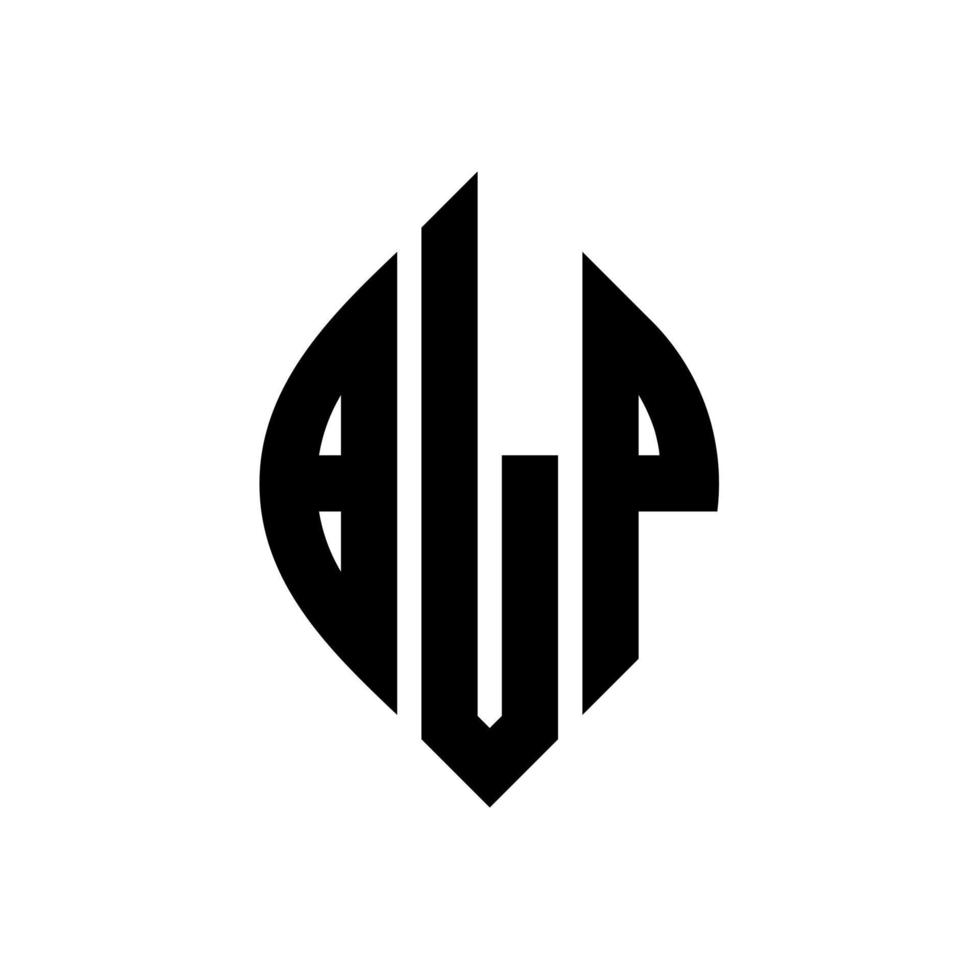 blp cirkel bokstavslogotyp design med cirkel och ellipsform. blp ellips bokstäver med typografisk stil. de tre initialerna bildar en cirkellogotyp. blp cirkel emblem abstrakt monogram brev märke vektor. vektor