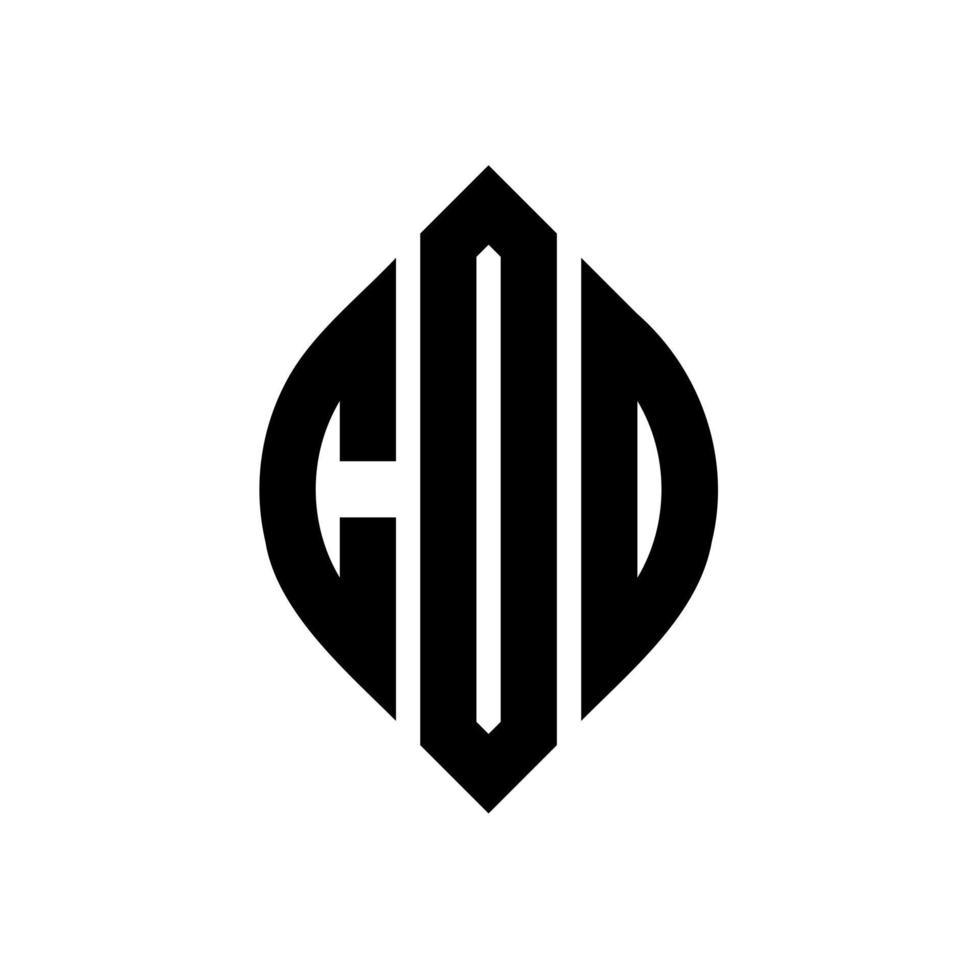 cdo-Kreis-Buchstaben-Logo-Design mit Kreis- und Ellipsenform. cdo-ellipsenbuchstaben mit typografischem stil. Die drei Initialen bilden ein Kreislogo. cdo-Kreis-Emblem abstrakter Monogramm-Buchstaben-Markenvektor. vektor