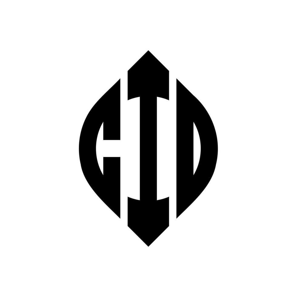 cid cirkel bokstavslogotyp design med cirkel och ellipsform. cid ellips bokstäver med typografisk stil. de tre initialerna bildar en cirkellogotyp. cid cirkel emblem abstrakt monogram brev märke vektor. vektor