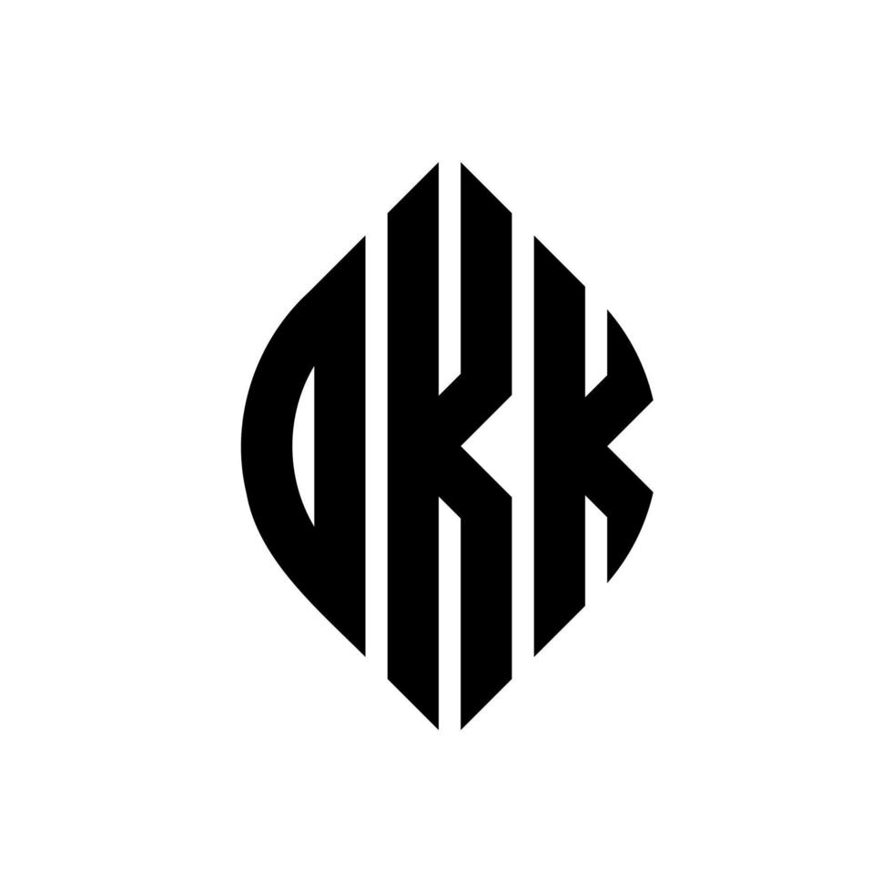 dkk-Kreisbuchstaben-Logo-Design mit Kreis- und Ellipsenform. dkk Ellipsenbuchstaben mit typografischem Stil. Die drei Initialen bilden ein Kreislogo. dkk-Kreis-Emblem abstrakter Monogramm-Buchstaben-Markenvektor. vektor