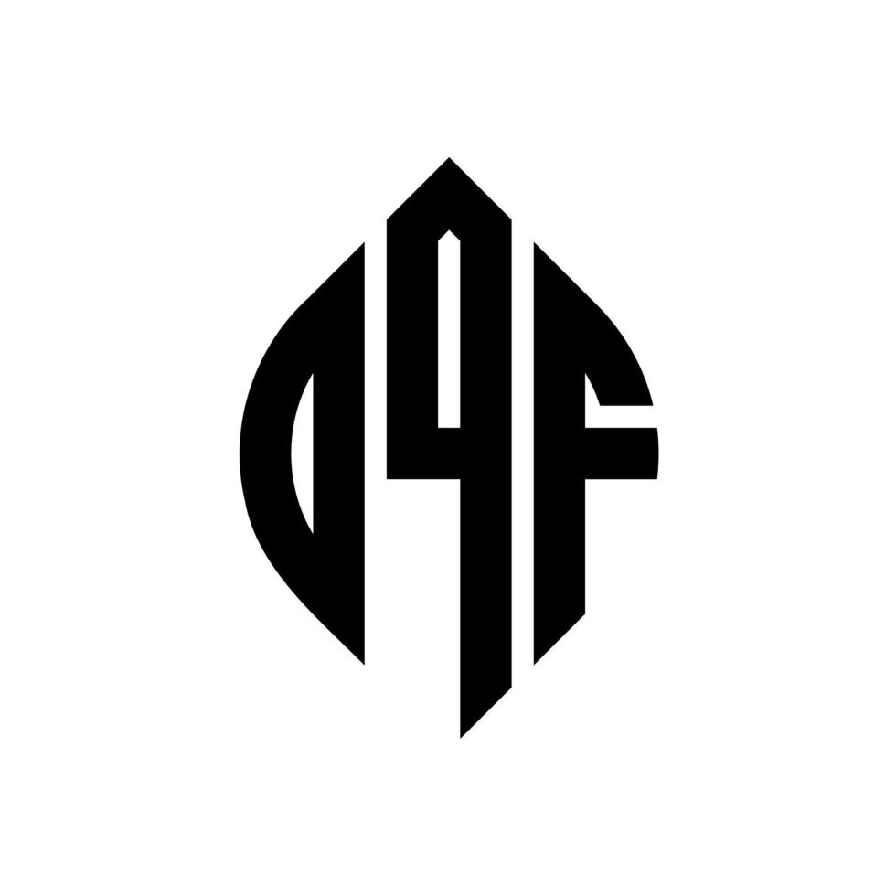 dqf cirkelbokstavslogotypdesign med cirkel och ellipsform. dqf ellipsbokstäver med typografisk stil. de tre initialerna bildar en cirkellogotyp. dqf cirkel emblem abstrakt monogram brev märke vektor. vektor