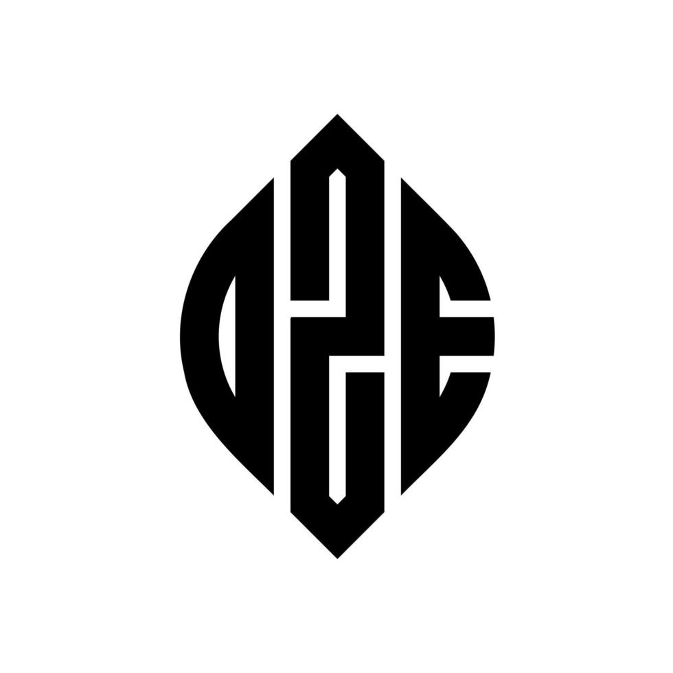 dze-Kreis-Buchstaben-Logo-Design mit Kreis- und Ellipsenform. dze Ellipsenbuchstaben mit typografischem Stil. Die drei Initialen bilden ein Kreislogo. dze-Kreis-Emblem abstrakter Monogramm-Buchstaben-Markenvektor. vektor