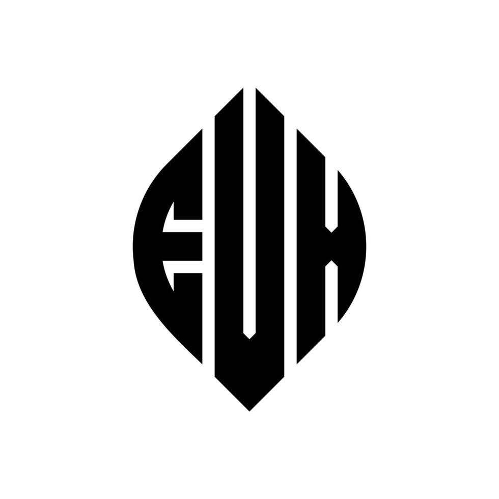 evx-Kreisbuchstaben-Logo-Design mit Kreis- und Ellipsenform. evx Ellipsenbuchstaben mit typografischem Stil. Die drei Initialen bilden ein Kreislogo. evx-Kreis-Emblem abstrakter Monogramm-Buchstaben-Markierungsvektor. vektor