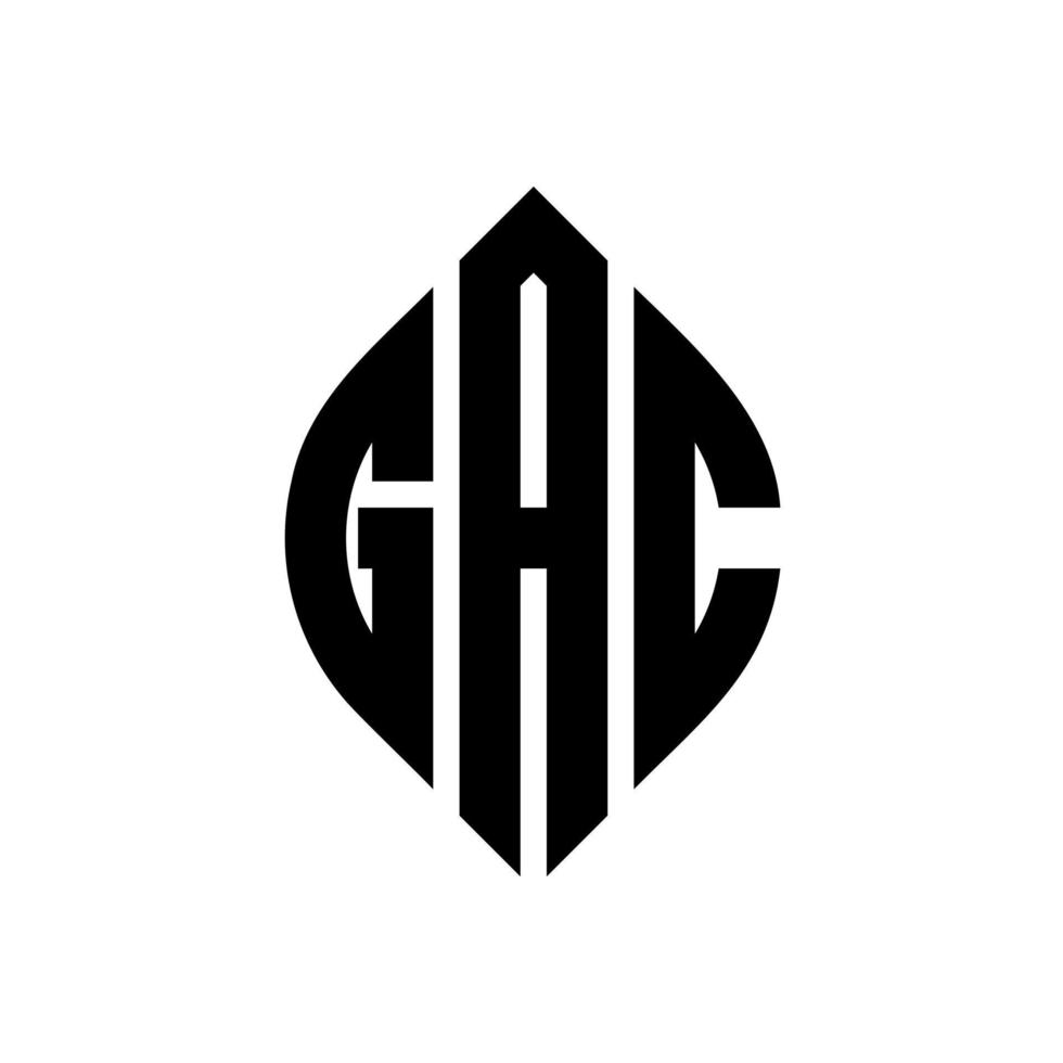 gac cirkel bokstavslogotyp design med cirkel och ellipsform. gac ellips bokstäver med typografisk stil. de tre initialerna bildar en cirkellogotyp. gac cirkel emblem abstrakt monogram brev märke vektor. vektor