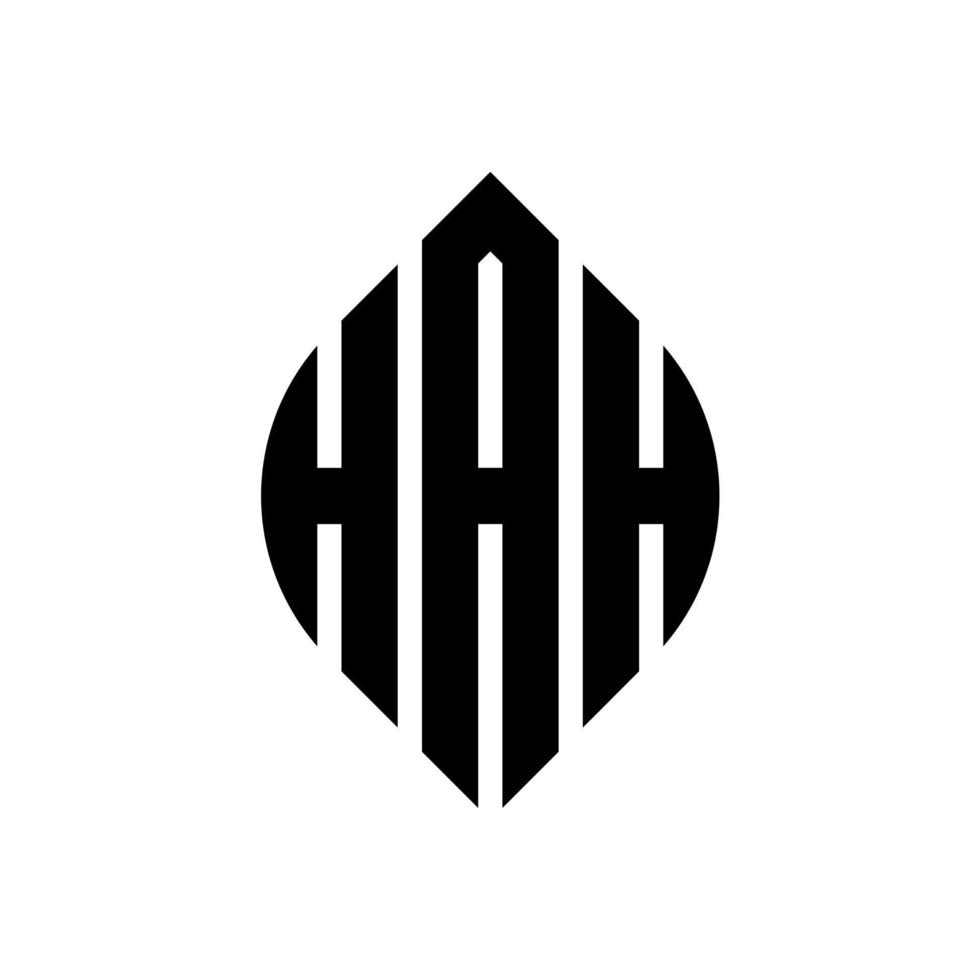 Hah Circle Letter Logo Design mit Kreis- und Ellipsenform. hah Ellipsenbuchstaben mit typografischem Stil. Die drei Initialen bilden ein Kreislogo. hah kreis emblem abstraktes monogramm buchstabe mark vektor. vektor