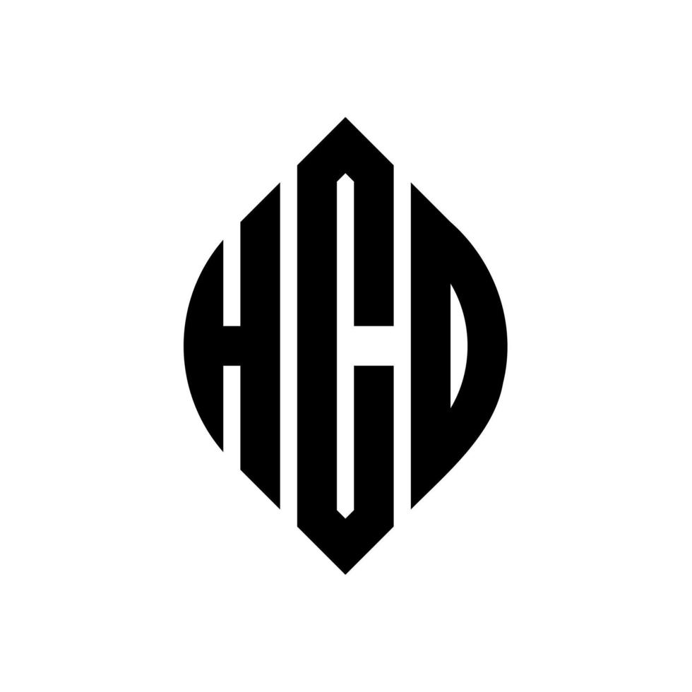 hco cirkel bokstavslogotyp design med cirkel och ellipsform. hco ellipsbokstäver med typografisk stil. de tre initialerna bildar en cirkellogotyp. hco cirkel emblem abstrakt monogram brev märke vektor. vektor