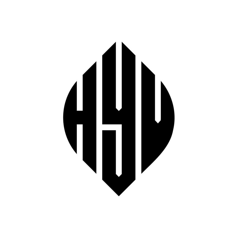 hyv cirkelbokstavslogotypdesign med cirkel- och ellipsform. hyv ellipsbokstäver med typografisk stil. de tre initialerna bildar en cirkellogotyp. hyv cirkel emblem abstrakt monogram brev märke vektor. vektor