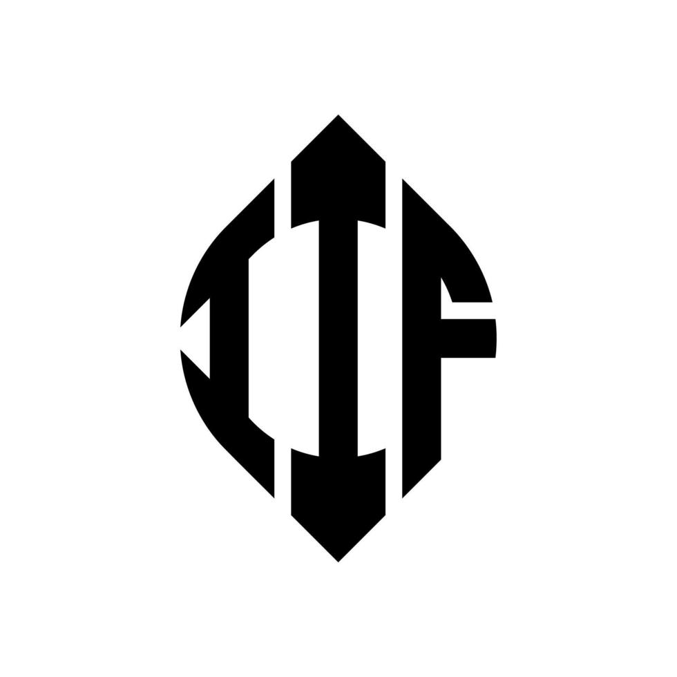 iif-Kreisbuchstaben-Logo-Design mit Kreis- und Ellipsenform. iif Ellipsenbuchstaben mit typografischem Stil. Die drei Initialen bilden ein Kreislogo. iif Kreisemblem abstrakter Monogramm-Buchstabenmarkierungsvektor. vektor