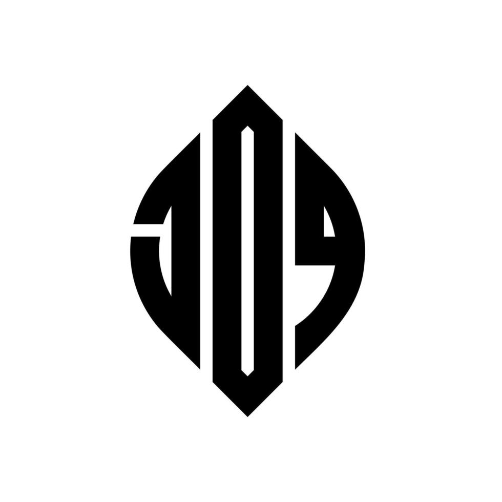 Jdq-Kreisbuchstaben-Logo-Design mit Kreis- und Ellipsenform. jdq Ellipsenbuchstaben mit typografischem Stil. Die drei Initialen bilden ein Kreislogo. Jdq-Kreis-Emblem abstrakter Monogramm-Buchstaben-Markenvektor. vektor
