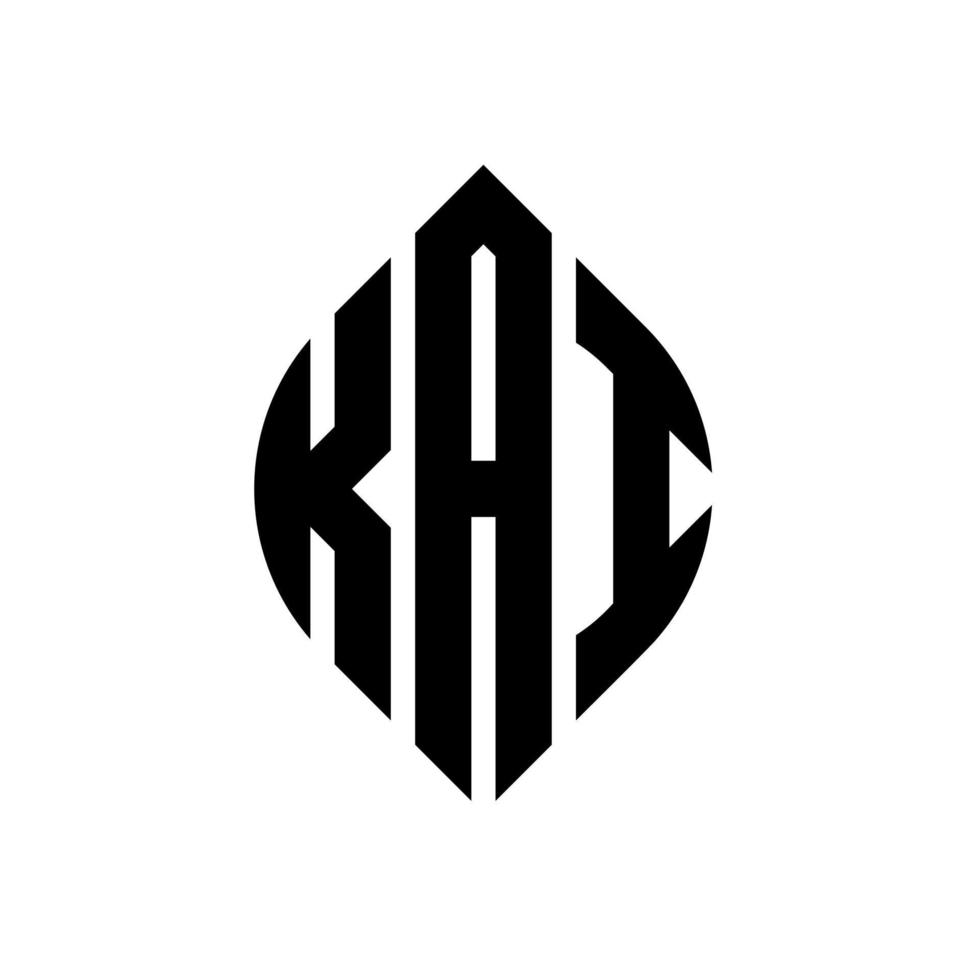 Kai-Kreis-Buchstaben-Logo-Design mit Kreis- und Ellipsenform. kai Ellipsenbuchstaben mit typografischem Stil. Die drei Initialen bilden ein Kreislogo. Kai-Kreis-Emblem abstrakter Monogramm-Buchstaben-Markierungsvektor. vektor