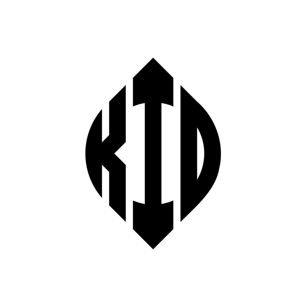 Kinderkreis-Buchstaben-Logo-Design mit Kreis- und Ellipsenform. kinderellipsenbuchstaben mit typografischem stil. Die drei Initialen bilden ein Kreislogo. Kinderkreis-Emblem abstrakter Monogramm-Buchstaben-Markenvektor. vektor