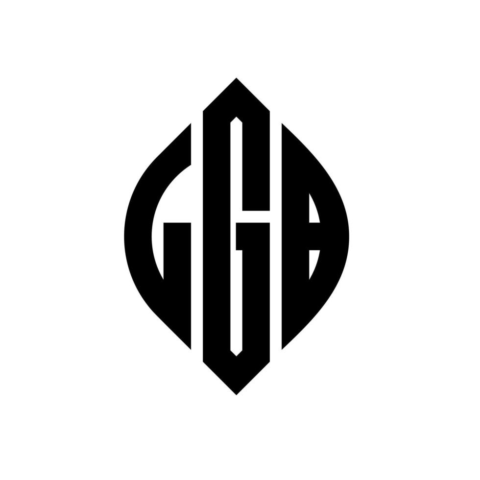 lgb cirkelbokstavslogotypdesign med cirkel och ellipsform. lgb ellipsbokstäver med typografisk stil. de tre initialerna bildar en cirkellogotyp. lgb cirkel emblem abstrakt monogram bokstav märke vektor. vektor