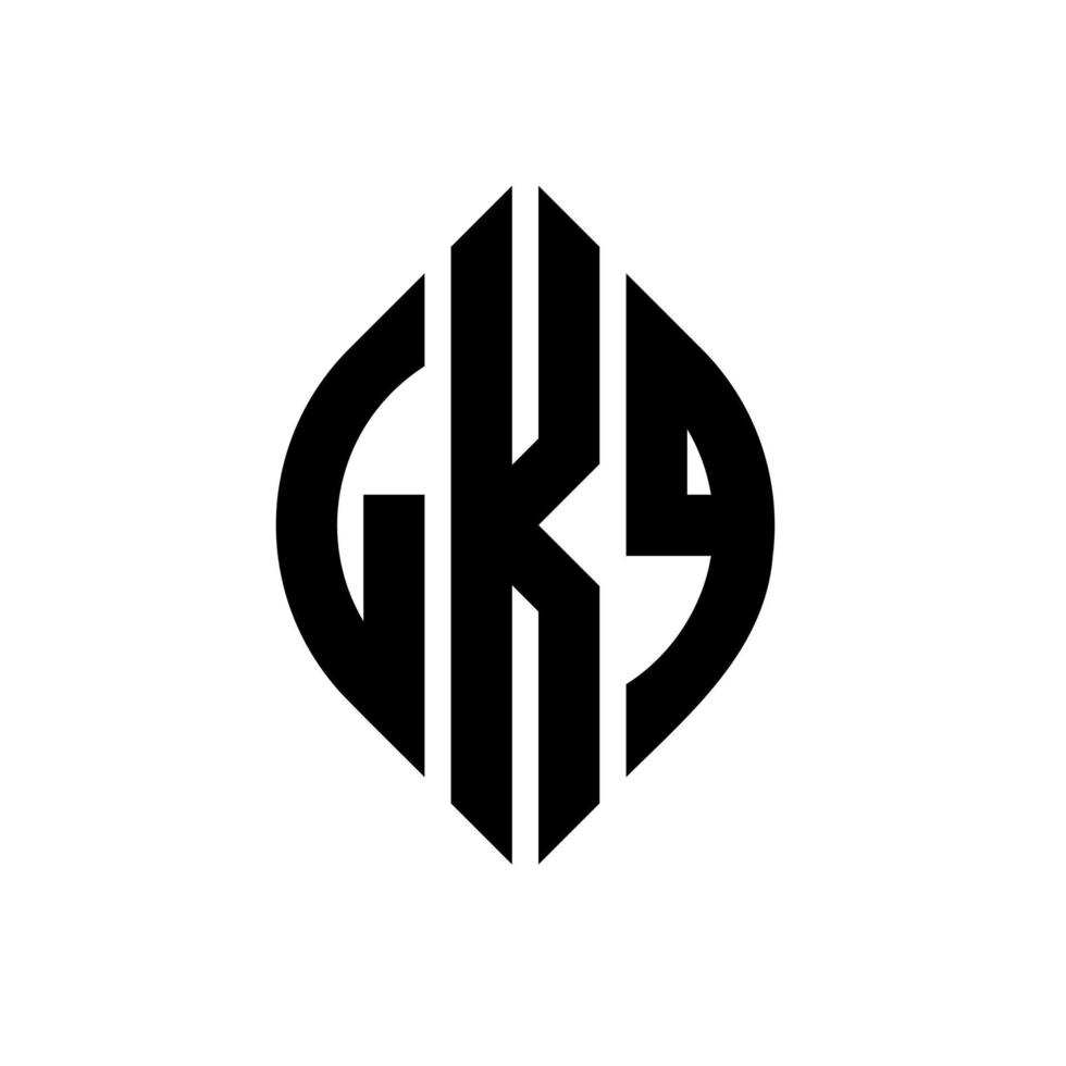 lkq cirkelbokstavslogotypdesign med cirkel och ellipsform. lkq ellipsbokstäver med typografisk stil. de tre initialerna bildar en cirkellogotyp. lkq cirkel emblem abstrakt monogram bokstav märke vektor. vektor