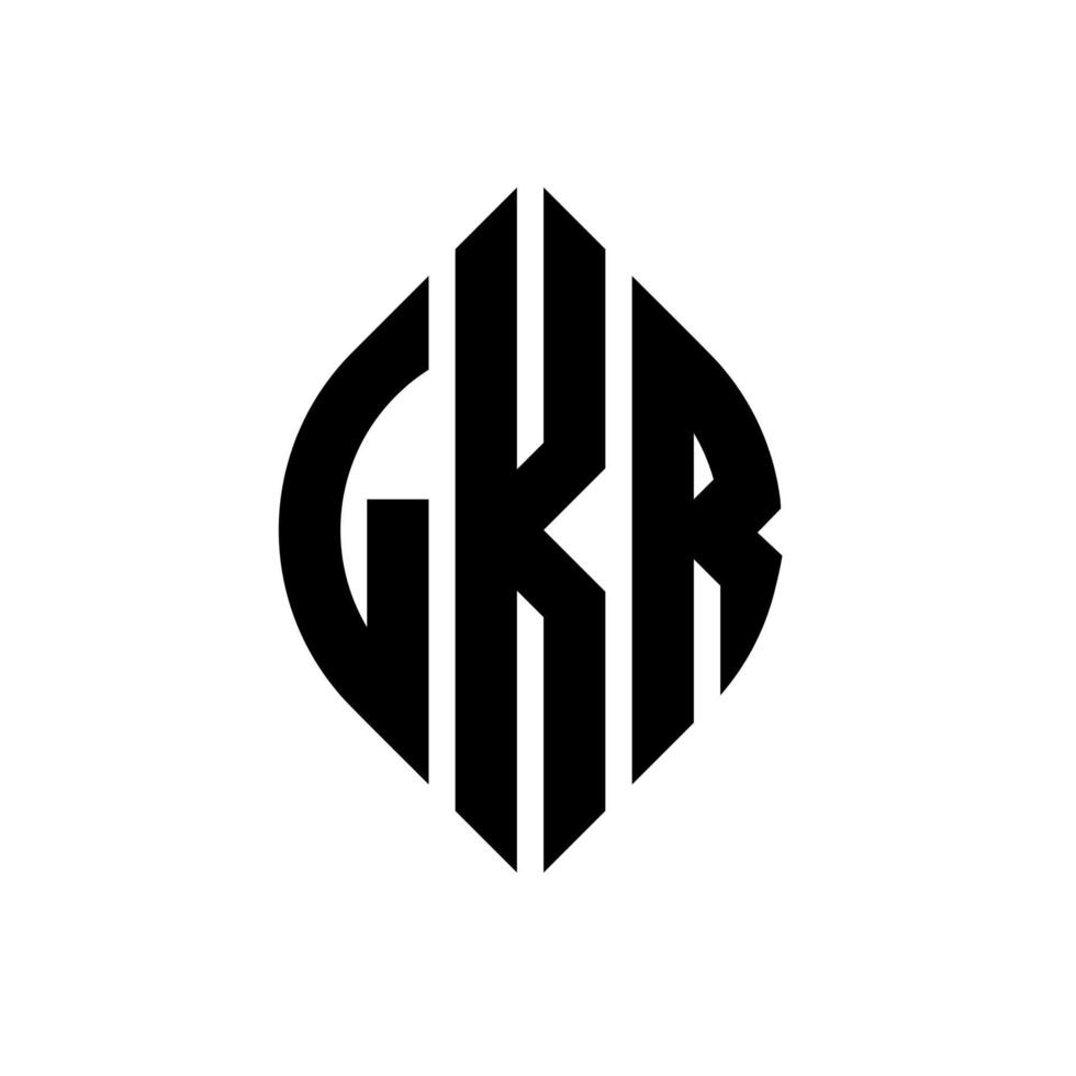 lkr cirkelbokstavslogotypdesign med cirkel och ellipsform. lkr ellipsbokstäver med typografisk stil. de tre initialerna bildar en cirkellogotyp. lkr cirkel emblem abstrakt monogram bokstav märke vektor. vektor