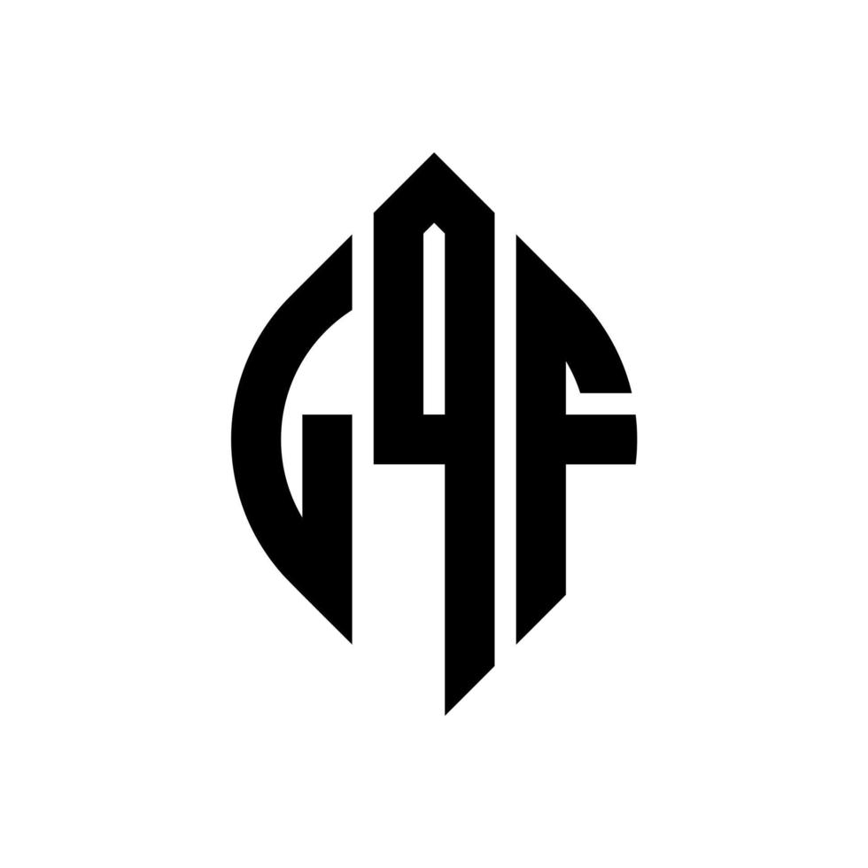 lqf-Kreisbuchstaben-Logo-Design mit Kreis- und Ellipsenform. lqf Ellipsenbuchstaben mit typografischem Stil. Die drei Initialen bilden ein Kreislogo. lqf Kreisemblem abstrakter Monogramm-Buchstabenmarkierungsvektor. vektor