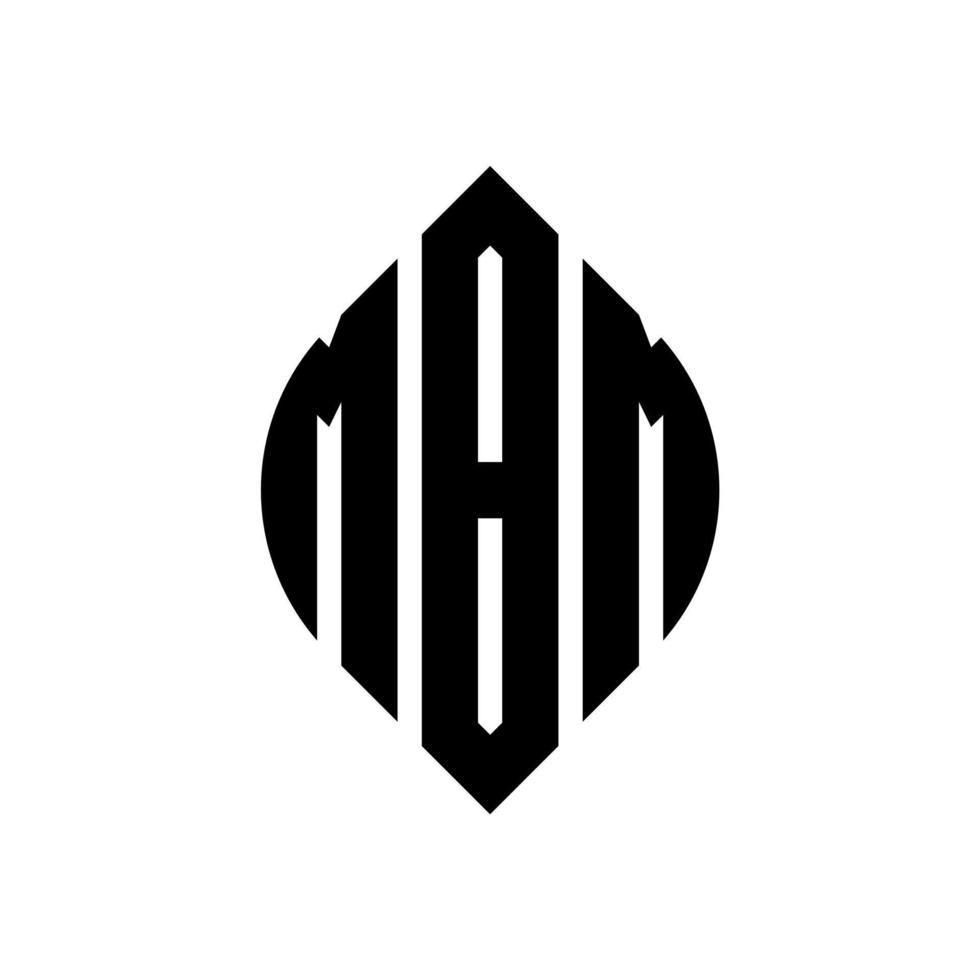 mbm-Kreisbuchstaben-Logo-Design mit Kreis- und Ellipsenform. mbm-ellipsenbuchstaben mit typografischem stil. Die drei Initialen bilden ein Kreislogo. mbm Kreisemblem abstrakter Monogramm-Buchstabenmarkierungsvektor. vektor
