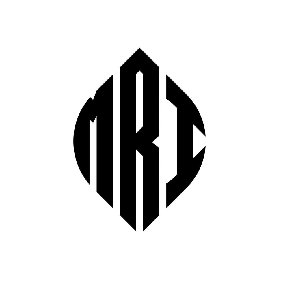 mri-Kreis-Buchstaben-Logo-Design mit Kreis- und Ellipsenform. mri-ellipsenbuchstaben mit typografischem stil. Die drei Initialen bilden ein Kreislogo. mri-Kreis-Emblem abstrakter Monogramm-Buchstaben-Markierungsvektor. vektor