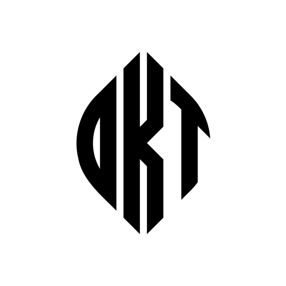 Okt-Kreis-Buchstaben-Logo-Design mit Kreis- und Ellipsenform. okt Ellipsenbuchstaben mit typografischem Stil. Die drei Initialen bilden ein Kreislogo. okt Kreisemblem abstrakter Monogramm-Buchstabenmarkierungsvektor. vektor
