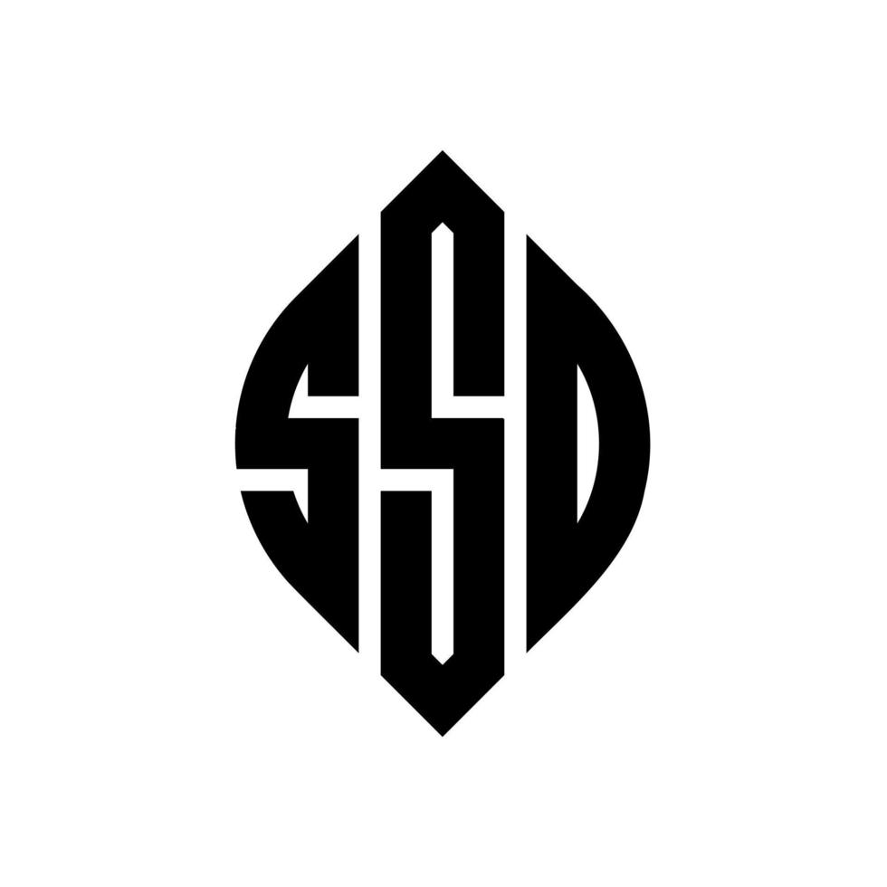 sso-Kreis-Buchstaben-Logo-Design mit Kreis- und Ellipsenform. sso Ellipsenbuchstaben mit typografischem Stil. Die drei Initialen bilden ein Kreislogo. sso Kreisemblem abstrakter Monogramm-Buchstabenmarkierungsvektor. vektor