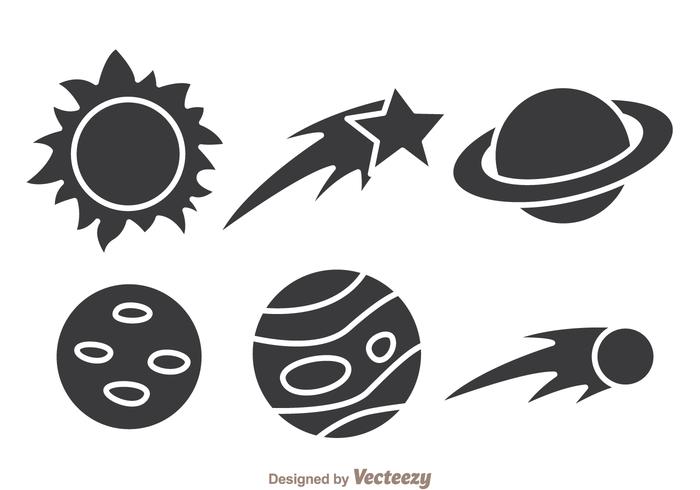 Space ikoner vektor