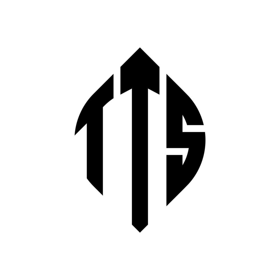 tts-Kreisbuchstaben-Logo-Design mit Kreis- und Ellipsenform. tts Ellipsenbuchstaben mit typografischem Stil. Die drei Initialen bilden ein Kreislogo. tts Kreisemblem abstrakter Monogramm-Buchstabenmarkierungsvektor. vektor
