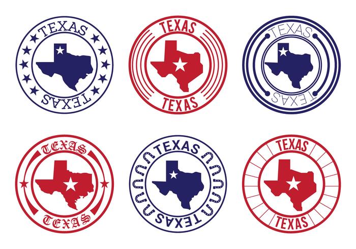 Texas karta emblem vektorer