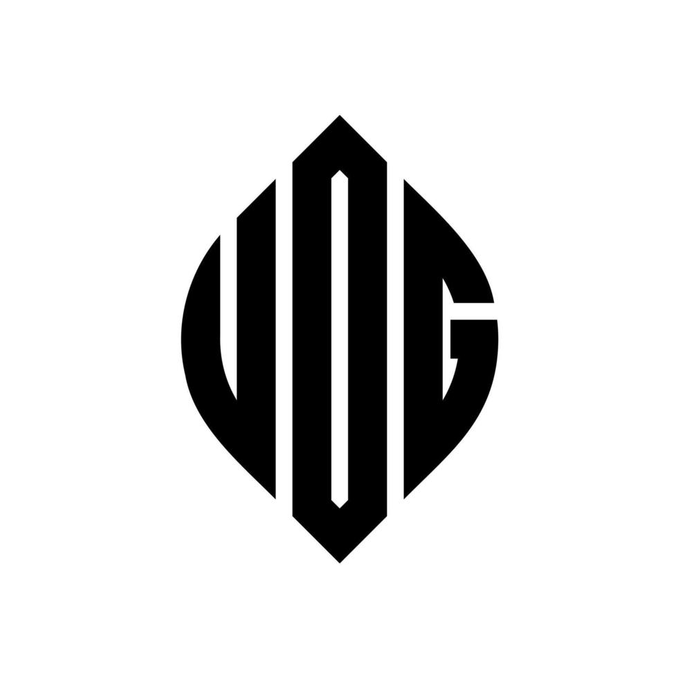 udg cirkel bokstavslogotyp design med cirkel och ellipsform. udg ellips bokstäver med typografisk stil. de tre initialerna bildar en cirkellogotyp. udg cirkel emblem abstrakt monogram brev märke vektor. vektor