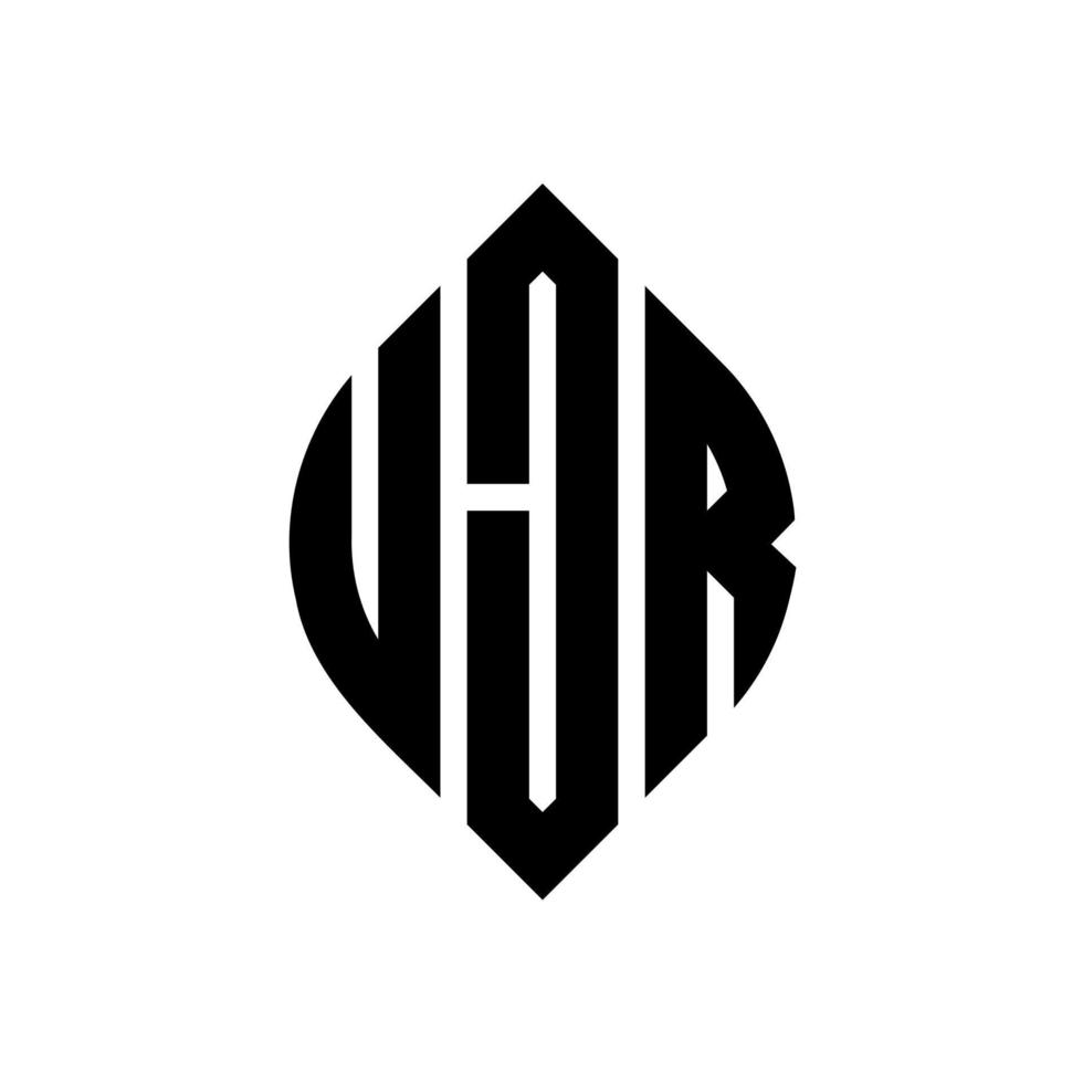 ujr-Kreisbuchstaben-Logo-Design mit Kreis- und Ellipsenform. ujr ellipsenbuchstaben mit typografischem stil. Die drei Initialen bilden ein Kreislogo. ujr-Kreis-Emblem abstrakter Monogramm-Buchstaben-Markierungsvektor. vektor