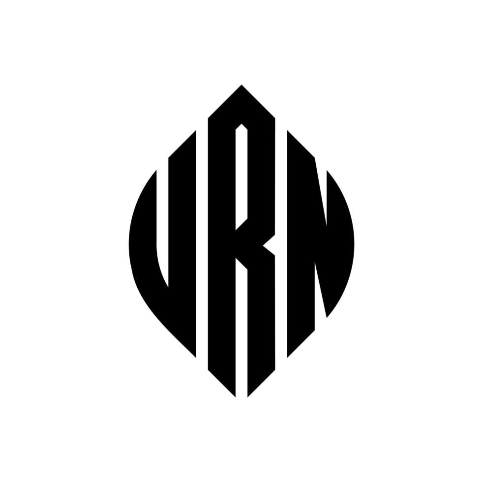Urnenkreis-Buchstaben-Logo-Design mit Kreis- und Ellipsenform. urne ellipsenbuchstaben mit typografischem stil. Die drei Initialen bilden ein Kreislogo. urne kreis emblem abstraktes monogramm buchstaben mark vektor. vektor
