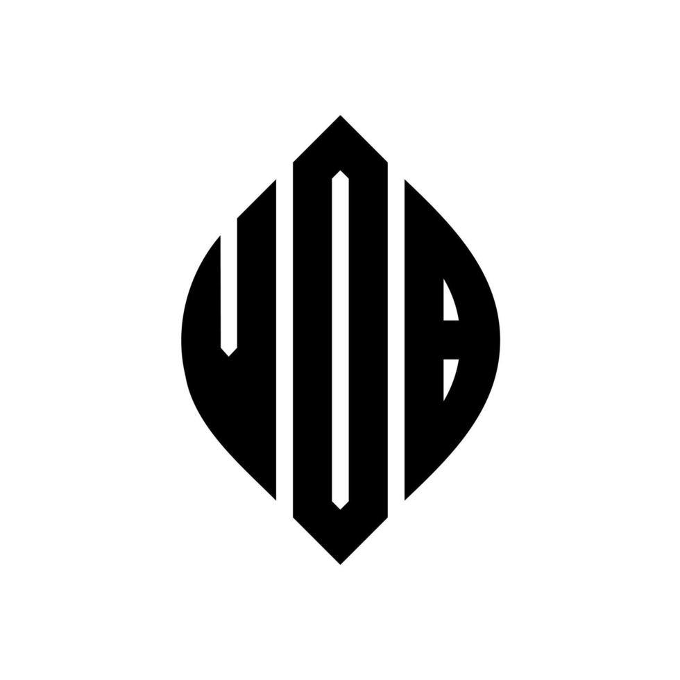 vdb-Kreisbuchstaben-Logo-Design mit Kreis- und Ellipsenform. vdb-ellipsenbuchstaben mit typografischem stil. Die drei Initialen bilden ein Kreislogo. vdb-Kreis-Emblem abstrakter Monogramm-Buchstaben-Markenvektor. vektor
