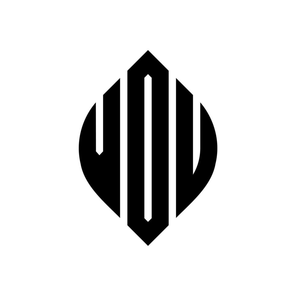 vdu-Kreisbuchstaben-Logo-Design mit Kreis- und Ellipsenform. vdu-ellipsenbuchstaben mit typografischem stil. Die drei Initialen bilden ein Kreislogo. Vdu-Kreis-Emblem abstrakter Monogramm-Buchstaben-Markenvektor. vektor
