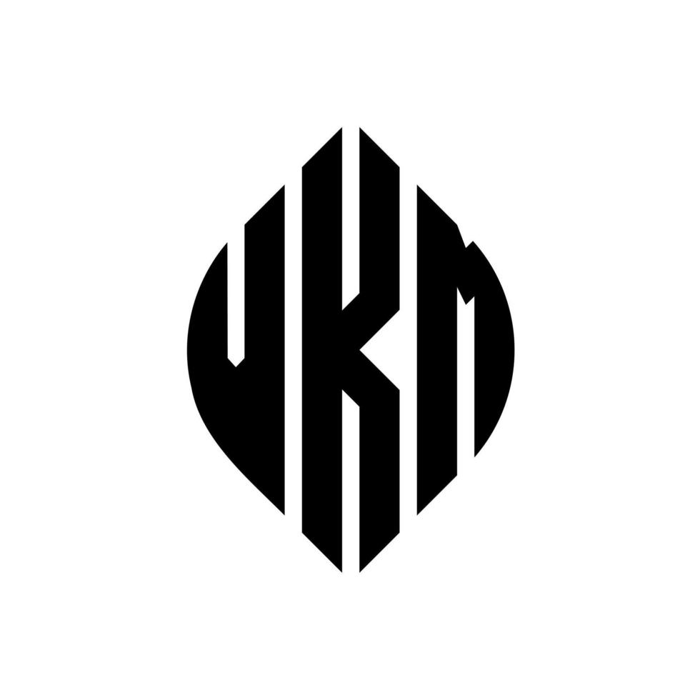 vkm cirkel bokstavslogotyp design med cirkel och ellipsform. vkm ellipsbokstäver med typografisk stil. de tre initialerna bildar en cirkellogotyp. vkm cirkel emblem abstrakt monogram bokstav märke vektor. vektor