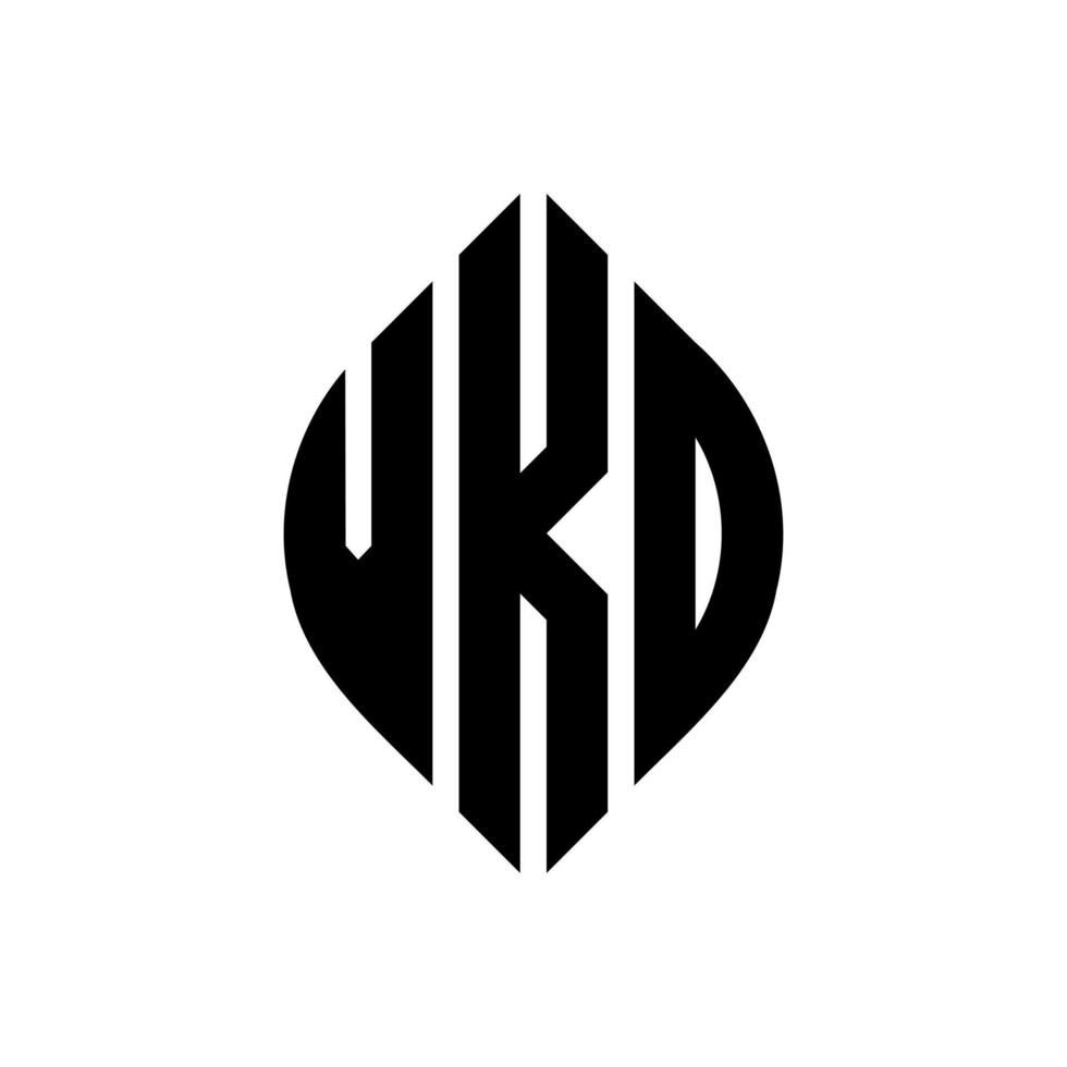 Vko-Kreisbuchstaben-Logo-Design mit Kreis- und Ellipsenform. vko Ellipsenbuchstaben mit typografischem Stil. Die drei Initialen bilden ein Kreislogo. Vko-Kreis-Emblem abstrakter Monogramm-Buchstaben-Markenvektor. vektor