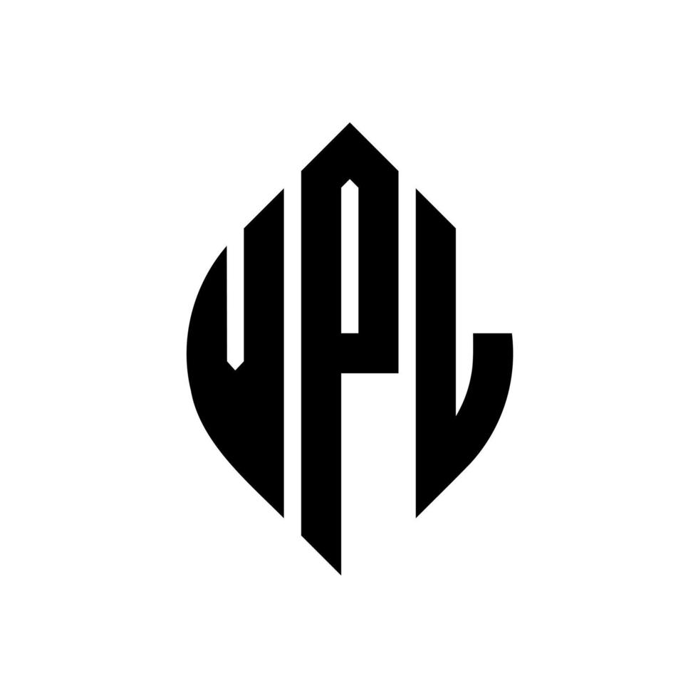 vpl-Kreisbuchstaben-Logo-Design mit Kreis- und Ellipsenform. vpl Ellipsenbuchstaben mit typografischem Stil. Die drei Initialen bilden ein Kreislogo. vpl-Kreis-Emblem abstrakter Monogramm-Buchstaben-Markierungsvektor. vektor