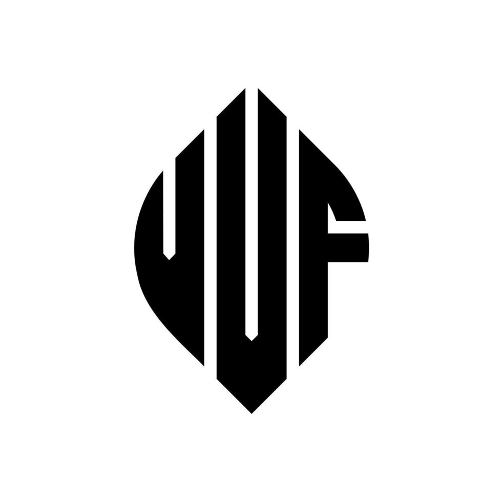 vvf cirkelbokstavslogotypdesign med cirkel och ellipsform. vvf ellipsbokstäver med typografisk stil. de tre initialerna bildar en cirkellogotyp. vvf cirkel emblem abstrakt monogram brev märke vektor. vektor