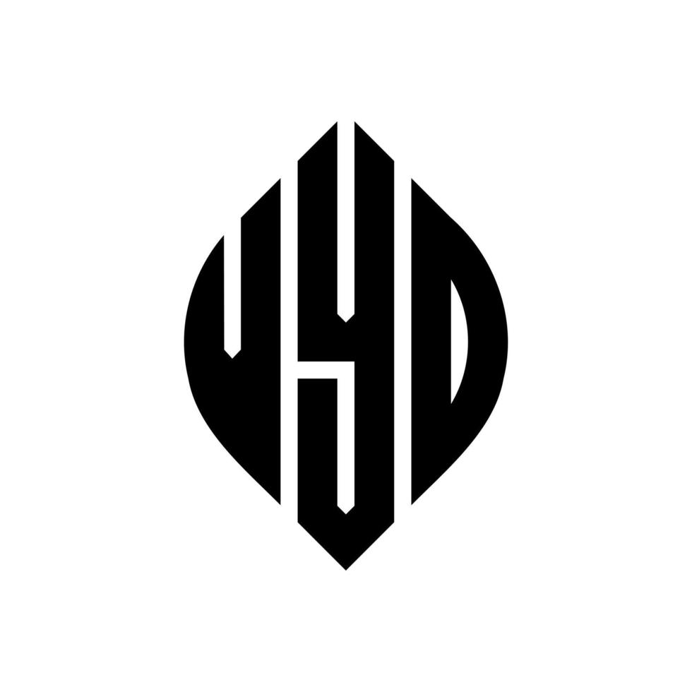 Vyo Circle Letter Logo Design mit Kreis- und Ellipsenform. Vyo-Ellipsenbuchstaben mit typografischem Stil. Die drei Initialen bilden ein Kreislogo. Vyo-Kreis-Emblem abstrakter Monogramm-Buchstaben-Markierungsvektor. vektor