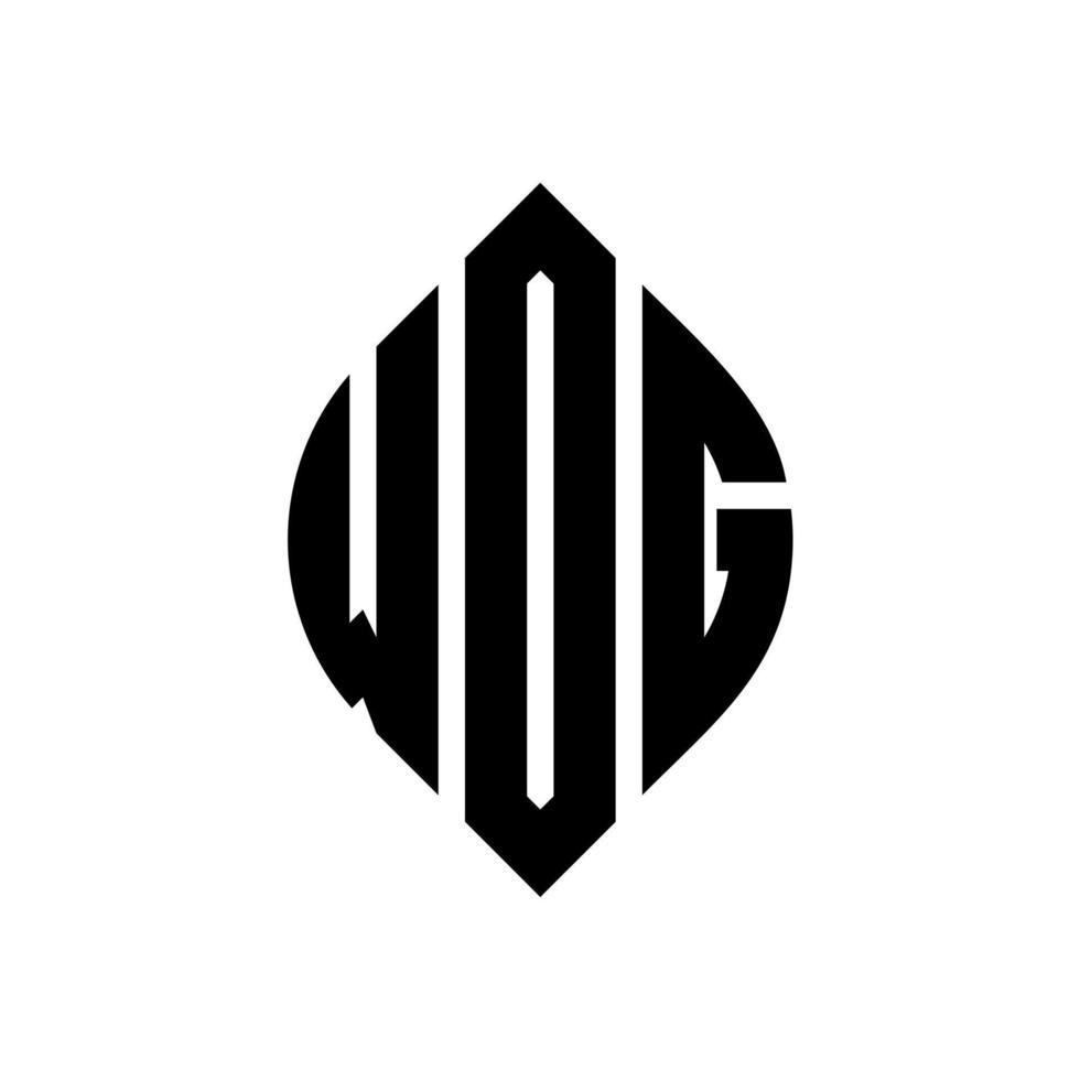 wdg-Kreisbuchstabe-Logo-Design mit Kreis- und Ellipsenform. wdg-ellipsenbuchstaben mit typografischem stil. Die drei Initialen bilden ein Kreislogo. wdg Kreisemblem abstrakter Monogramm-Buchstabenmarkierungsvektor. vektor