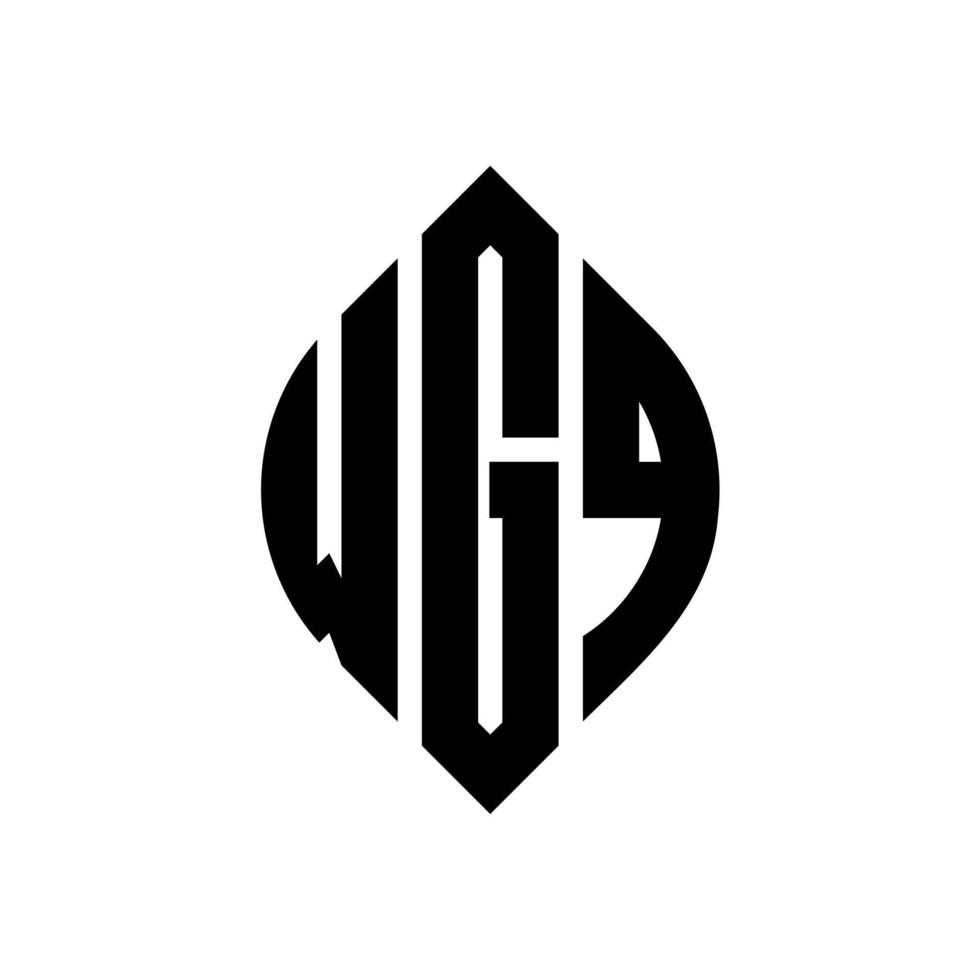 wgq cirkel bokstavslogotyp design med cirkel och ellipsform. wgq ellipsbokstäver med typografisk stil. de tre initialerna bildar en cirkellogotyp. wgq cirkel emblem abstrakt monogram brev märke vektor. vektor