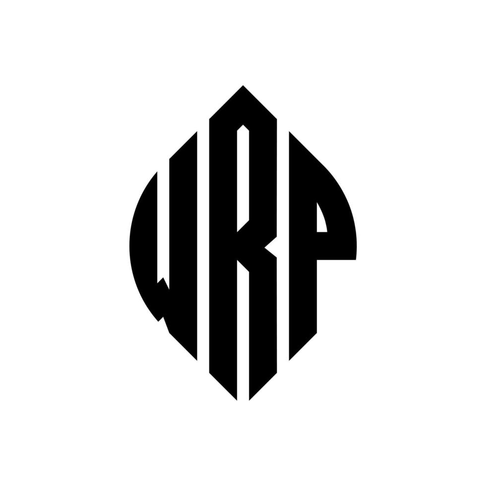 wrp cirkel bokstavslogotyp design med cirkel och ellipsform. wrp ellips bokstäver med typografisk stil. de tre initialerna bildar en cirkellogotyp. wrp cirkel emblem abstrakt monogram bokstaven märke vektor. vektor