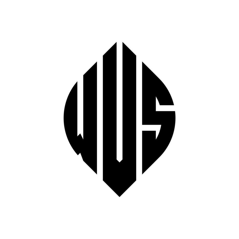 wvs-Kreisbuchstaben-Logo-Design mit Kreis- und Ellipsenform. wvs Ellipsenbuchstaben mit typografischem Stil. Die drei Initialen bilden ein Kreislogo. wvs Kreisemblem abstrakter Monogramm-Buchstabenmarkierungsvektor. vektor