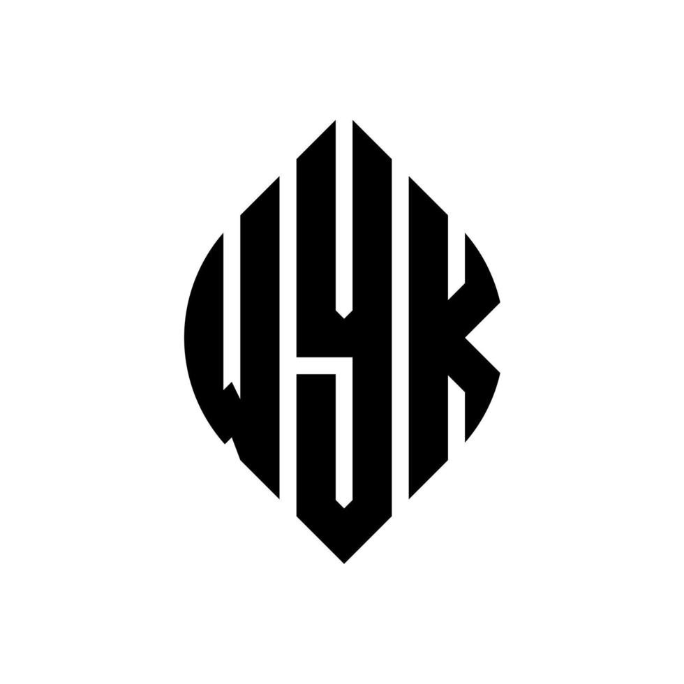 wyk cirkel bokstavslogotyp design med cirkel och ellipsform. wyk ellipsbokstäver med typografisk stil. de tre initialerna bildar en cirkellogotyp. wyk cirkel emblem abstrakt monogram brev märke vektor. vektor