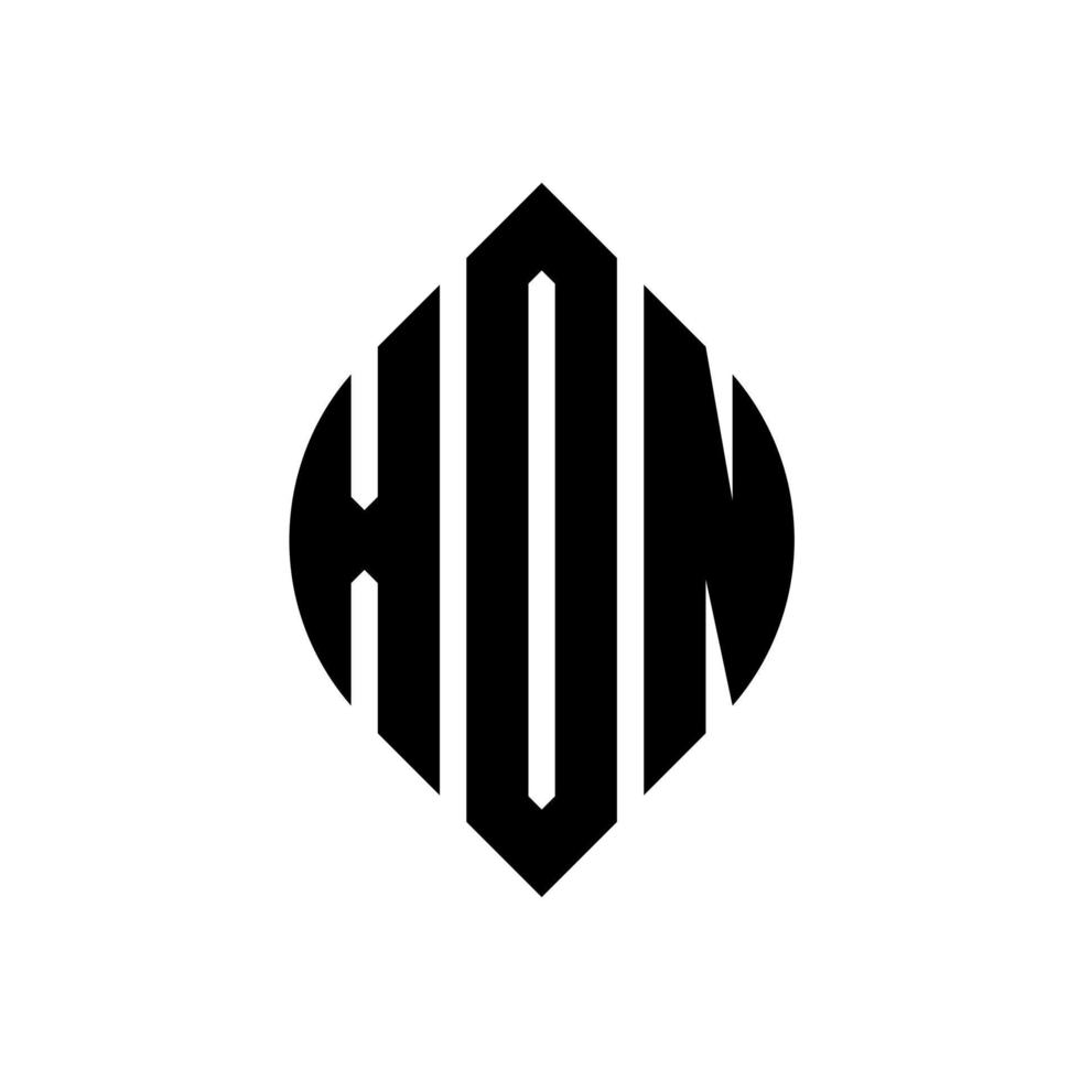 xdn-Kreisbuchstaben-Logo-Design mit Kreis- und Ellipsenform. xdn Ellipsenbuchstaben mit typografischem Stil. Die drei Initialen bilden ein Kreislogo. xdn-Kreis-Emblem abstrakter Monogramm-Buchstaben-Markierungsvektor. vektor