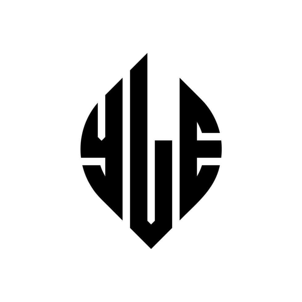 yle-Kreis-Buchstaben-Logo-Design mit Kreis- und Ellipsenform. yle Ellipsenbuchstaben mit typografischem Stil. Die drei Initialen bilden ein Kreislogo. Yle-Kreis-Emblem abstrakter Monogramm-Buchstaben-Markierungsvektor. vektor