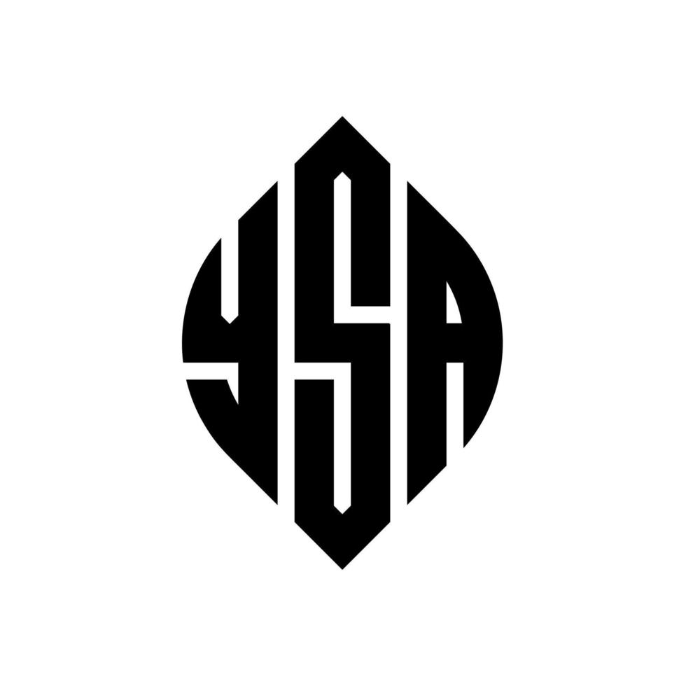 ysa cirkel bokstavslogotyp design med cirkel och ellipsform. ysa ellipsbokstäver med typografisk stil. de tre initialerna bildar en cirkellogotyp. ysa cirkel emblem abstrakt monogram bokstav märke vektor. vektor