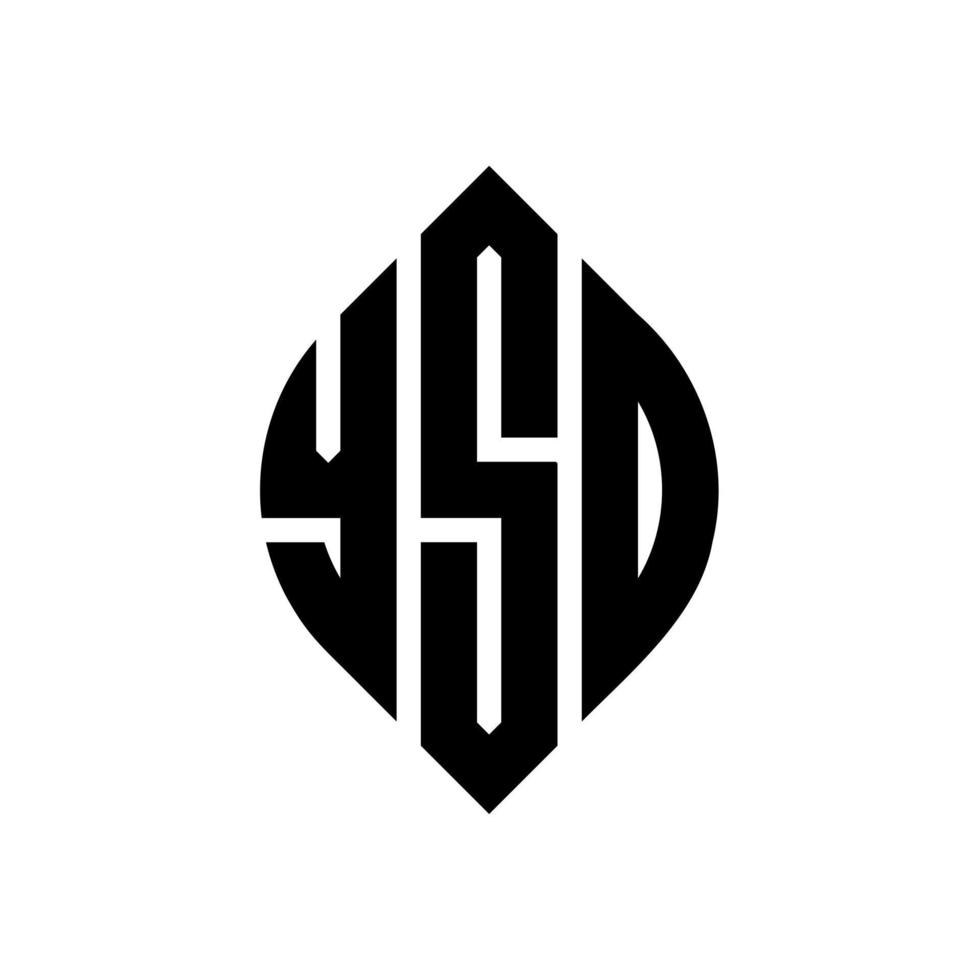 YSO-Kreisbuchstaben-Logo-Design mit Kreis- und Ellipsenform. yso ellipsenbuchstaben mit typografischem stil. Die drei Initialen bilden ein Kreislogo. YSO-Kreis-Emblem abstrakter Monogramm-Buchstaben-Markierungsvektor. vektor