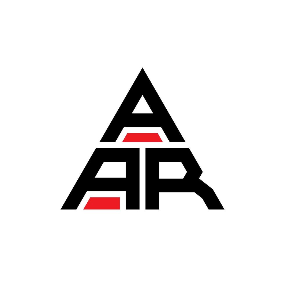 aar-Dreieck-Buchstaben-Logo-Design mit Dreiecksform. aar-Dreieck-Logo-Design-Monogramm. Aar-Dreieck-Vektor-Logo-Vorlage mit roter Farbe. aar dreieckiges Logo einfaches, elegantes und luxuriöses Logo. vektor