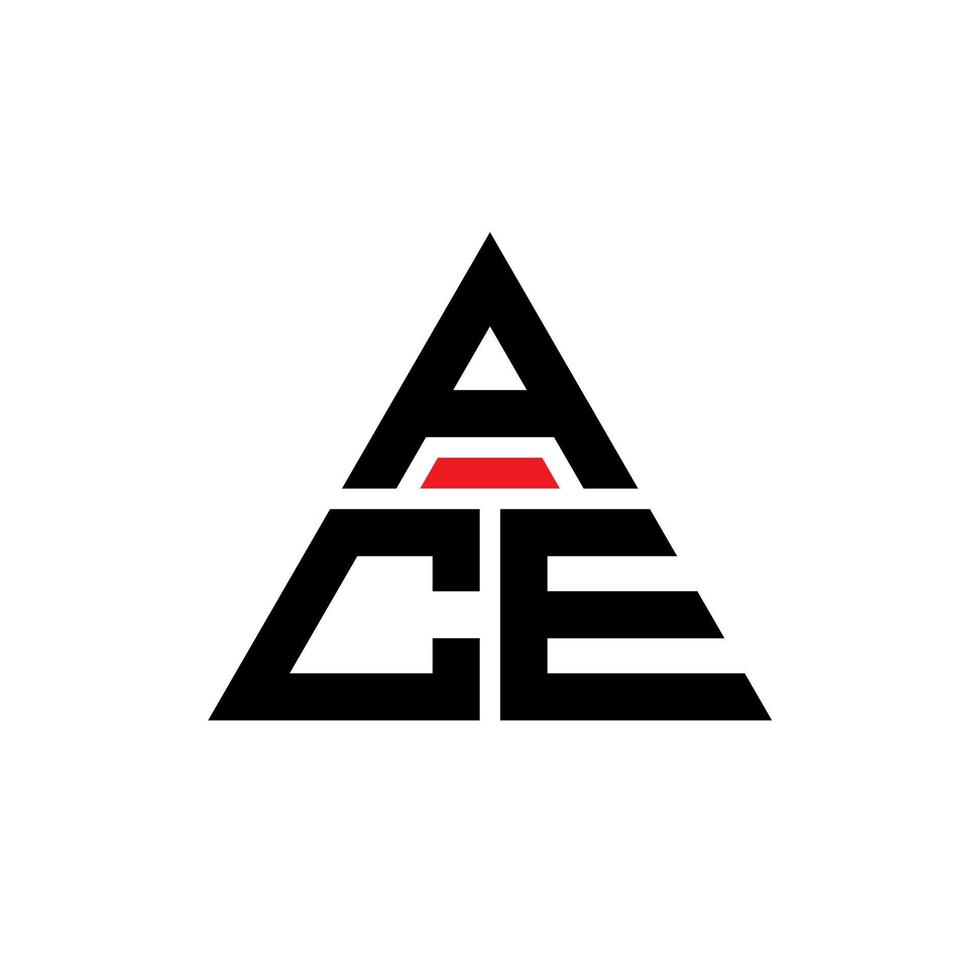 Ace-Dreieck-Buchstaben-Logo-Design mit Dreiecksform. As-Dreieck-Logo-Design-Monogramm. Ace-Dreieck-Vektor-Logo-Vorlage mit roter Farbe. Ace dreieckiges Logo einfaches, elegantes und luxuriöses Logo. vektor