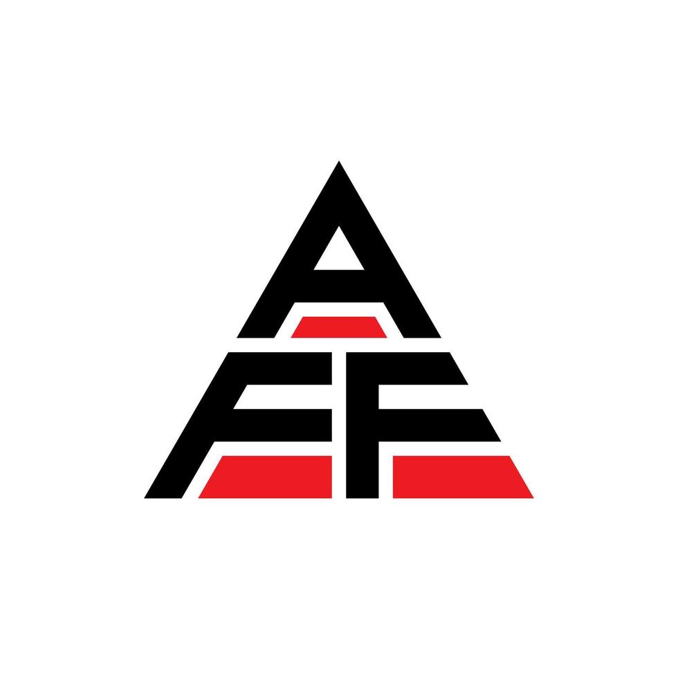 aff-Dreieck-Buchstaben-Logo-Design mit Dreiecksform. aff-Dreieck-Logo-Design-Monogramm. aff dreieck vektor logo vorlage mit roter farbe. aff dreieckiges Logo einfaches, elegantes und luxuriöses Logo.