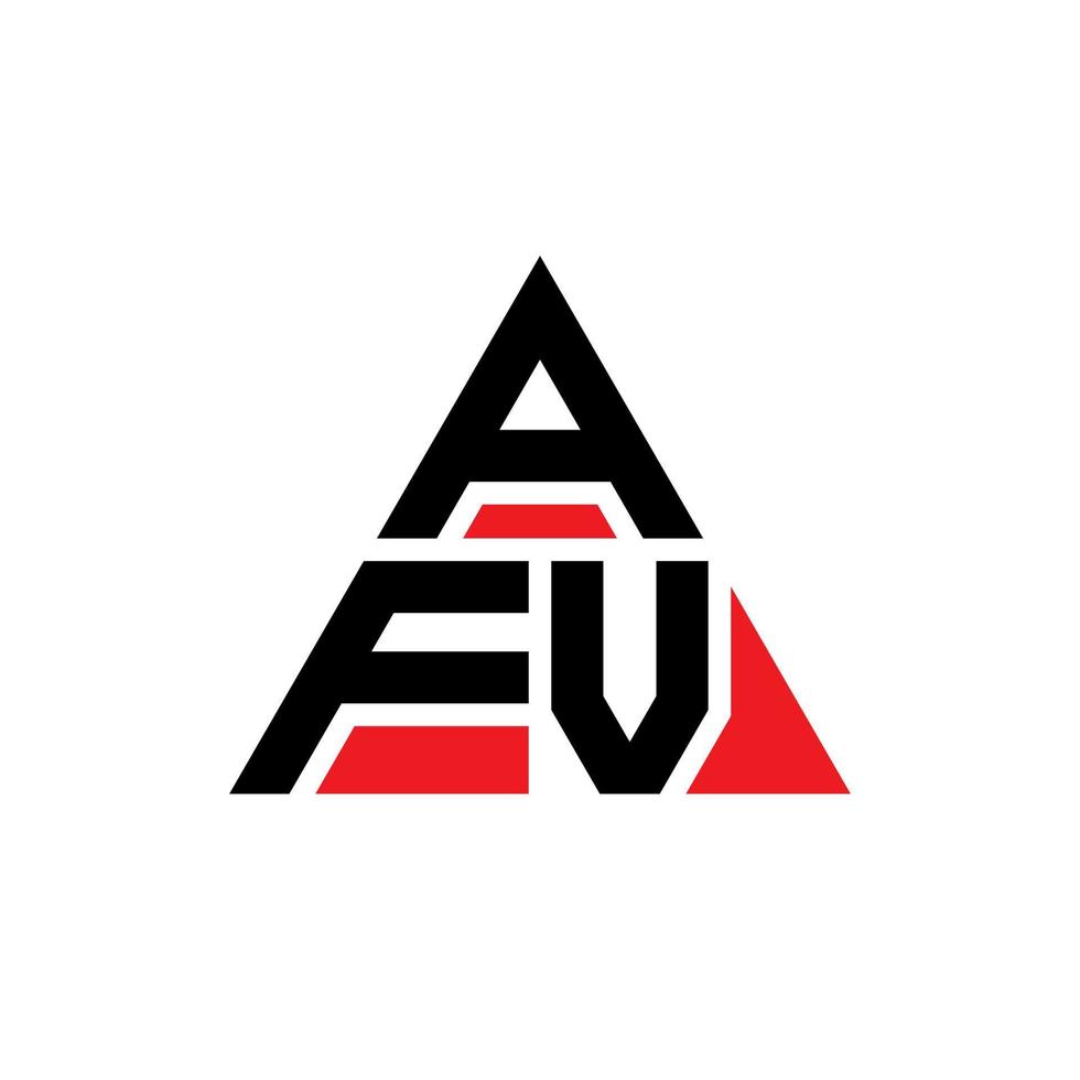 afv Dreiecksbuchstaben-Logo-Design mit Dreiecksform. AFV-Dreieck-Logo-Design-Monogramm. AFV-Dreieck-Vektor-Logo-Vorlage mit roter Farbe. afv dreieckiges Logo einfaches, elegantes und luxuriöses Logo. vektor