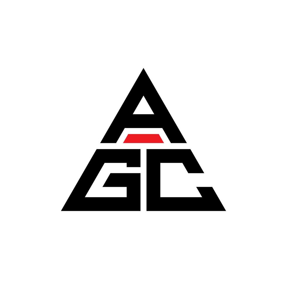 AGC-Dreieck-Buchstaben-Logo-Design mit Dreiecksform. AGC-Dreieck-Logo-Design-Monogramm. AGC-Dreieck-Vektor-Logo-Vorlage mit roter Farbe. agc dreieckiges logo einfaches, elegantes und luxuriöses logo. vektor